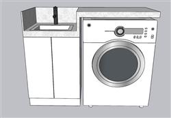 洗衣柜洗衣机SU模型