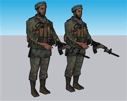 士兵武装分子SU模型