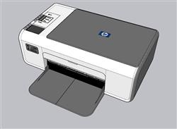 办公惠普打印机SU模型