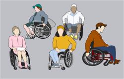 2D轮椅人物SU模型