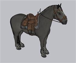 马儿骑马草图模型(ID50071)