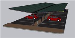 汽车停车棚草图模型(ID52082)