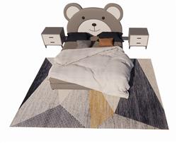 小熊儿童床SU模型