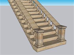 欧式楼梯步梯草图模型(ID53268)