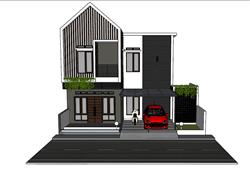 现代独栋住宅SU模型