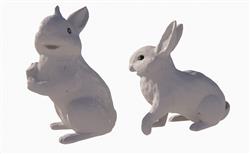 小白兔子雕塑草图大师官网草图模型(ID57464)