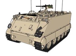 军用装甲车战车sketchup官方模型库草图模型(ID57572)