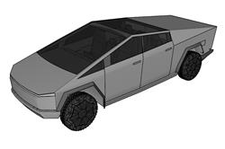 特斯拉汽车草图大师素材草图模型(ID62665)