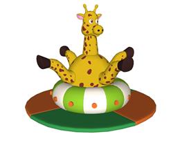 长颈鹿儿童游乐设施SU模型草图模型(ID67750)