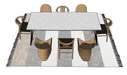 多人餐桌椅su模型(ID71845)-www.1skp.com
