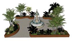 景观喷泉su模型(ID78848)-www.1skp.com
