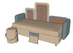 现代沙发su模型(ID78859)-www.1skp.com