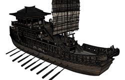 古代船SU模型