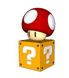 马里奥蘑菇问号箱SU模型