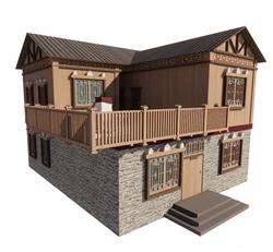 民居民房藏式SU模型