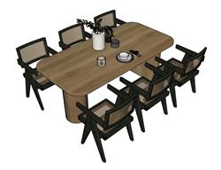 餐桌椅家具su模型(ID89995)