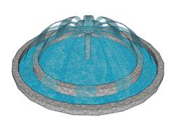 su圆形喷泉水池模型(ID91353)