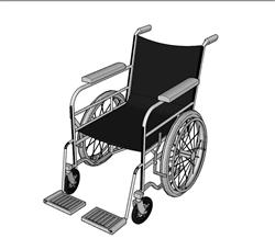 轮椅推车SU模型