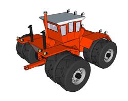 玩具农用拖拉机SU模型