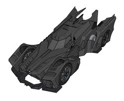 蝙蝠车跑车SU模型