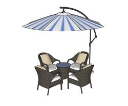 太阳伞遮阳伞座椅SU模型
