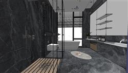 浴室卫生间免费su模型下载(ID92275)