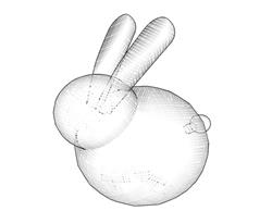 雕塑兔子SU模型