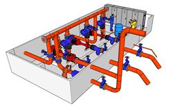 水管管道水泵SU模型