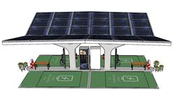 太阳能充电站充电桩SU模型