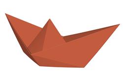折纸纸船装饰SU模型