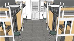 寝室宿舍su模型素材免费下载网站(ID93583)