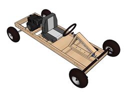 木制卡丁车玩具车SU模型下载(ID93761)
