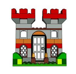 乐高积木城堡SU模型