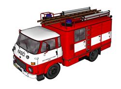 消防车救援车SU模型