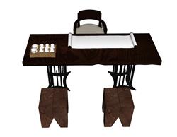中式桌子书桌茶桌案台SU模型(ID95259)