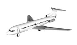 民航客机飞机SU模型