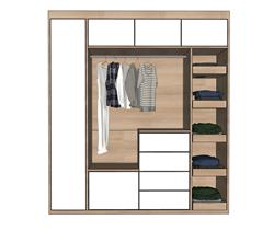 木质衣柜su模型(ID95504)