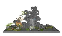 景观小品珊瑚石su模型(ID95560)