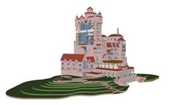 城堡酒店建筑SU模型