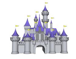 迪斯尼城堡SU模型