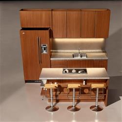 厨房橱柜吧台skp模型(ID95856)
