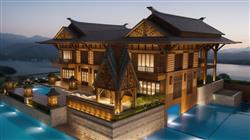东南亚风格酒店建筑SU模型(ID96359)