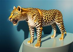 美洲豹豹子动物SU模型