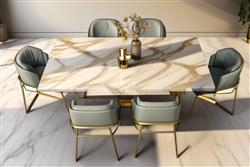 岩板餐桌椅SU模型网站(ID98482)