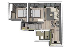 公寓住宅空间SU模型