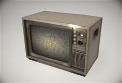 黑白电视老电视旧电视SU模型