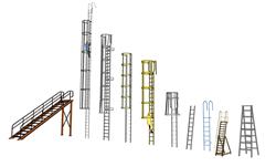 工业楼梯爬梯SU模型