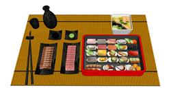 日式食物寿司SU模型