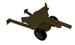 二战大炮武器SU模型
