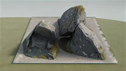石堆石头石块SU模型